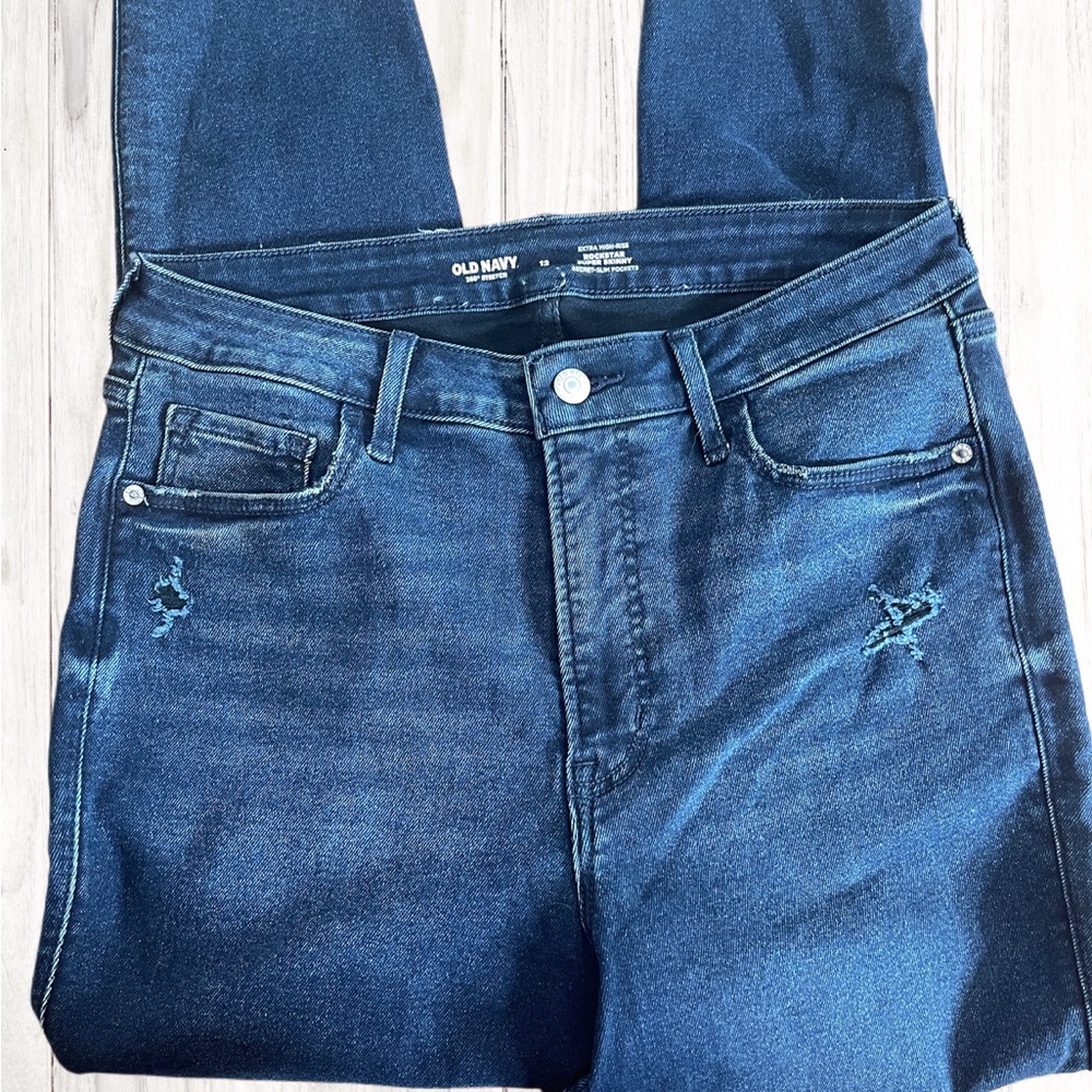 Old Navy Women’s Extra High Rise Rockstar Super Skinny Jeans Secret Slim Pockets - Picture 3 of 7